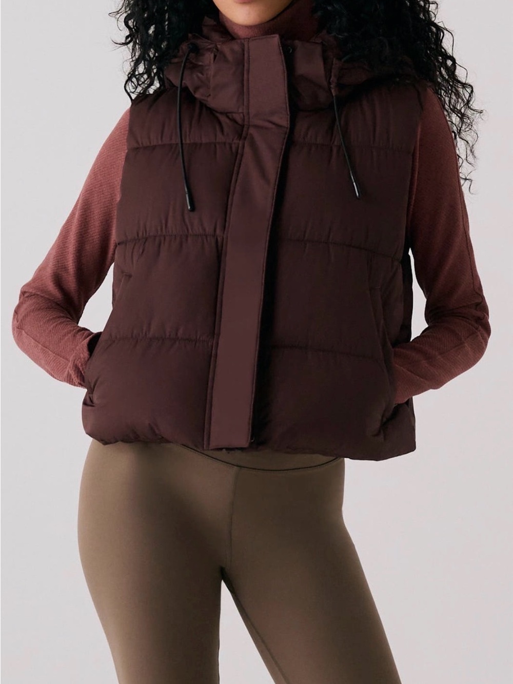 NWT Lole Women's London Waterproof Hooded Vest in Java- Size XL